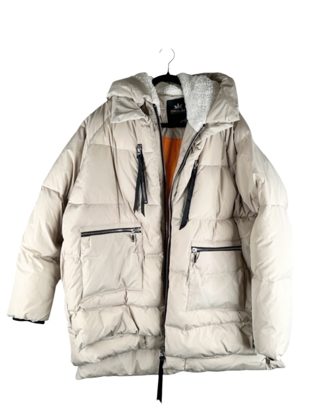 Orolay Beige 092 Universe Thickened Down‎ Winter Puffer Jacket Size Medium